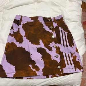 Adidas Ivy Park Purple Cow Print Skirt
